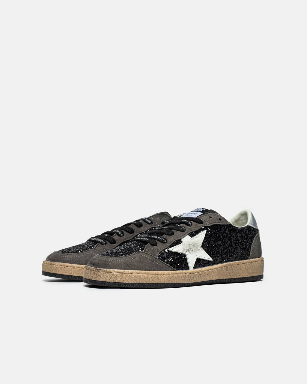 Golden Goose Ball Star in Glitter with Leather Star