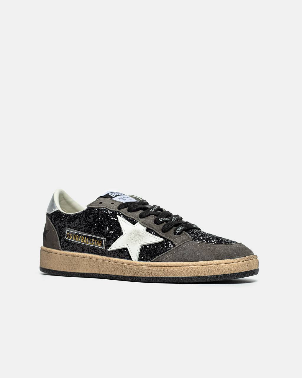 Golden Goose Ball Star in Glitter with Leather Star