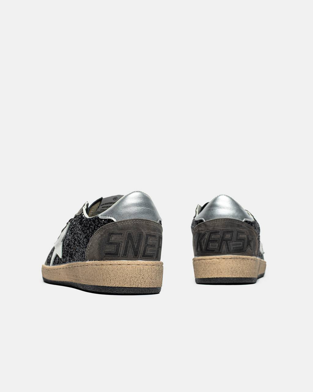 Golden Goose Ball Star in Glitter with Leather Star