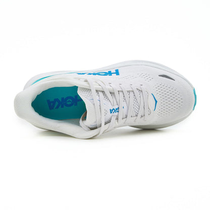 Hoka Bondi 9 White Blue