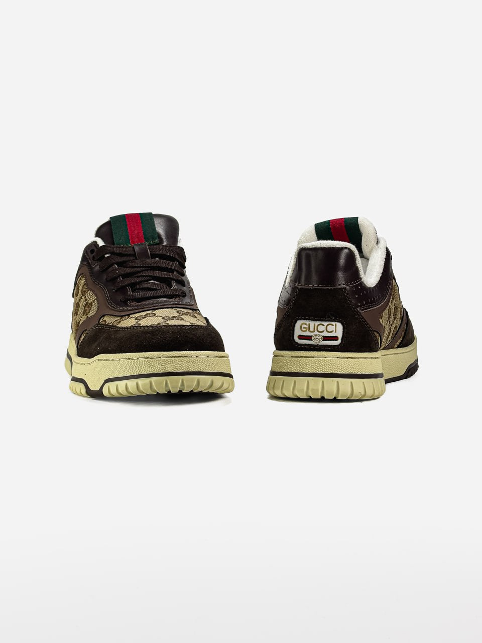 Gucci Re-Web Trainer Brown
