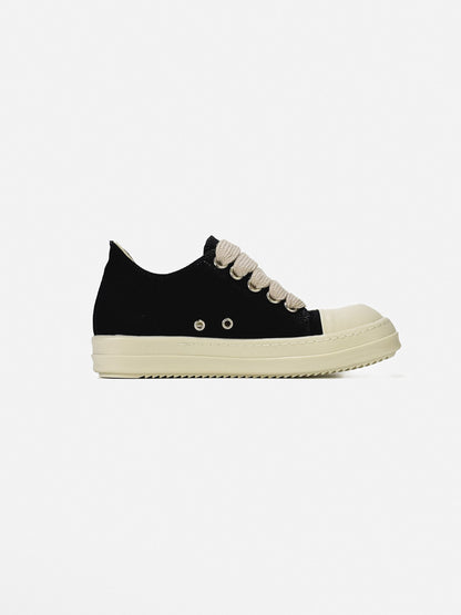 Rick Owens DRKSHDW Jumbo Lace Ramones Low Black Beige