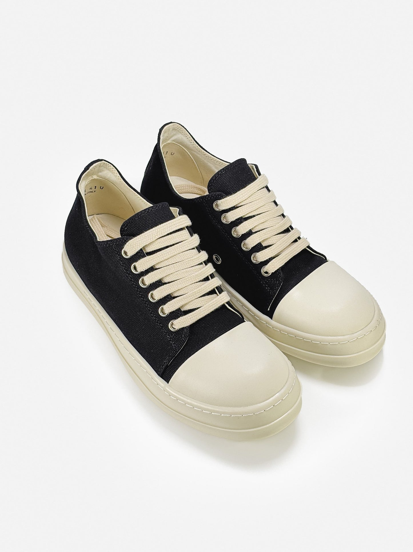 Rick Owens DRKSHDW Ramones Low Black Beige