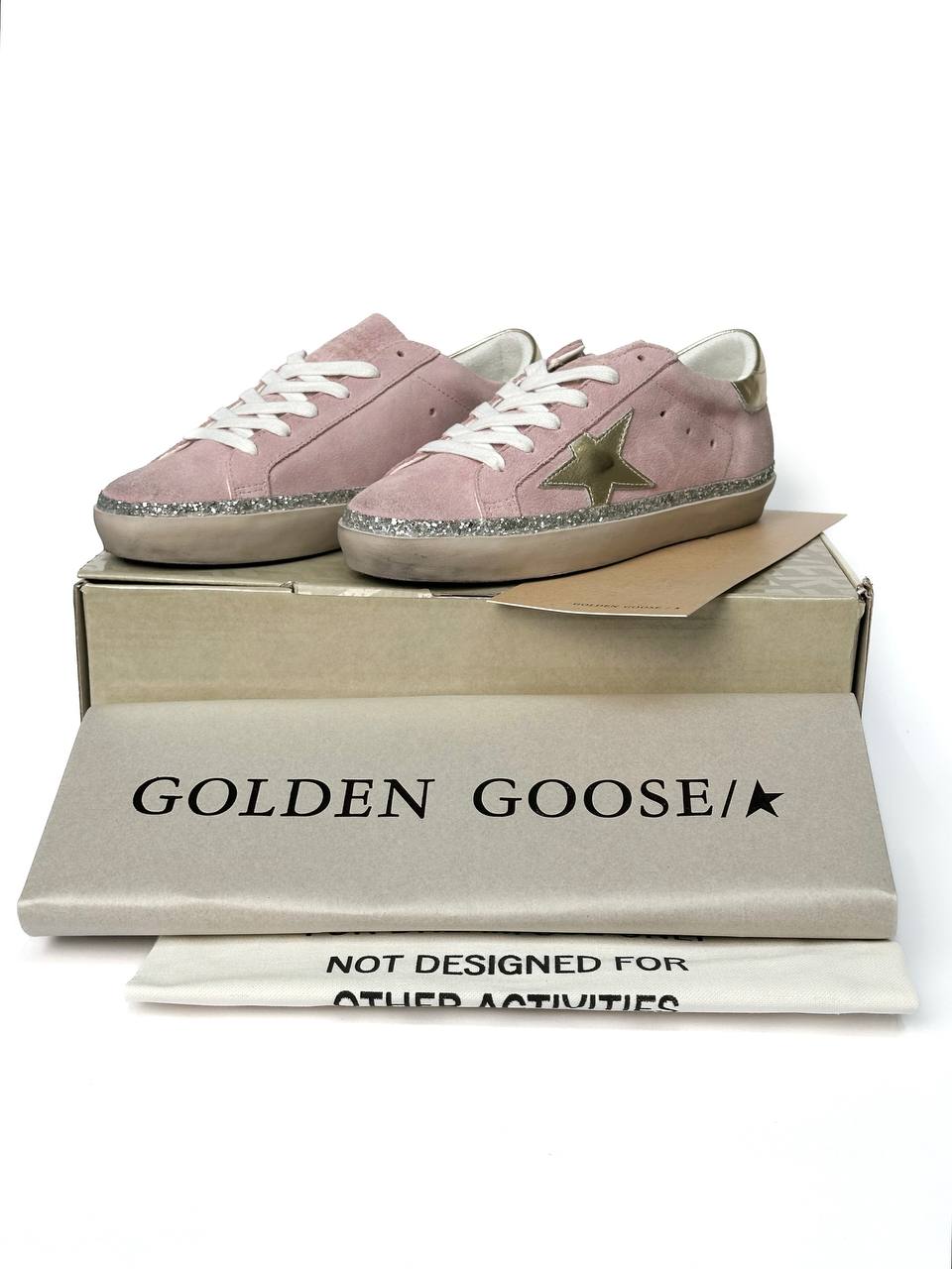 Golden Goose Superstar Pink Suede Silver