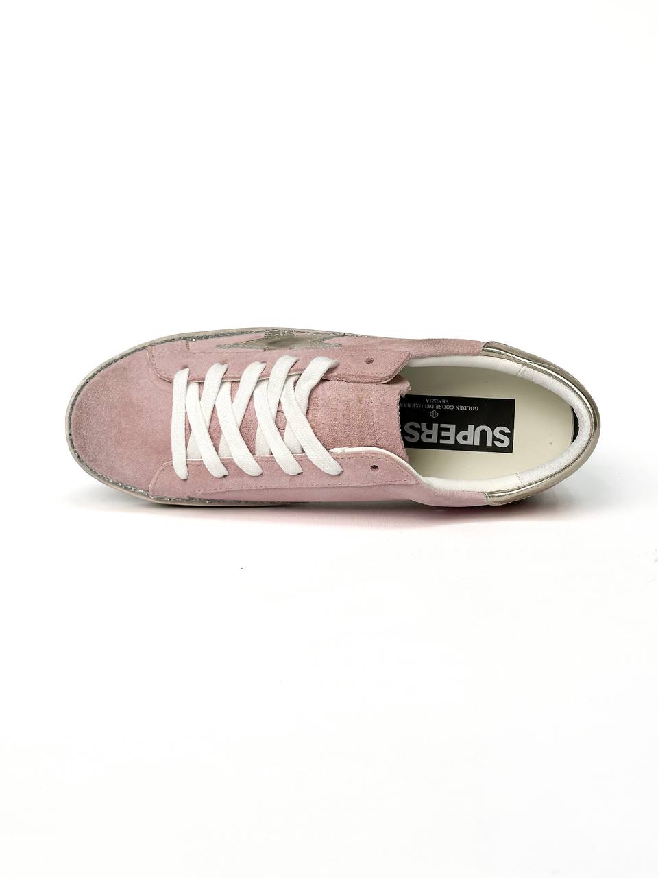 Golden Goose Superstar Pink Suede Silver