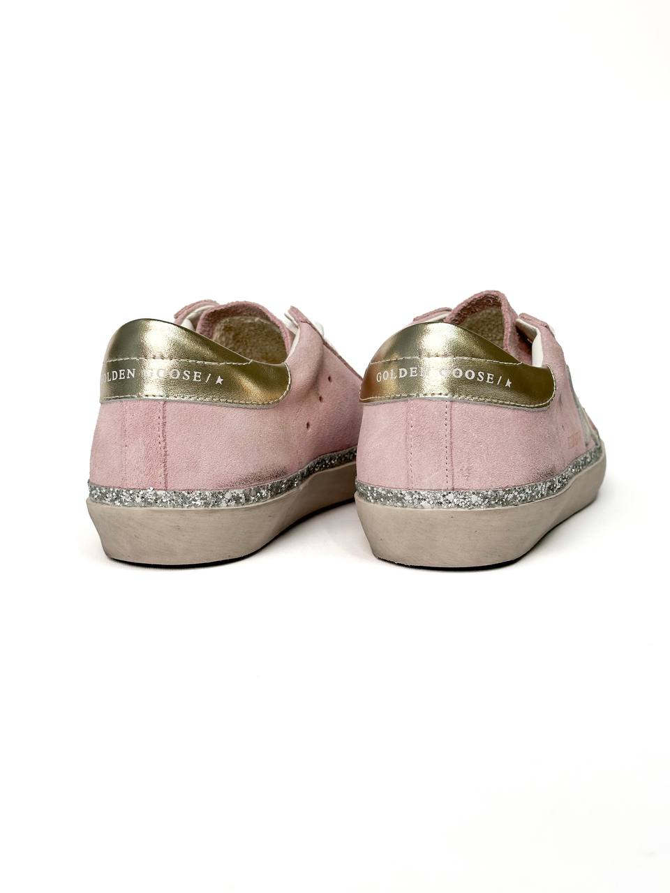 Golden Goose Superstar Pink Suede Silver