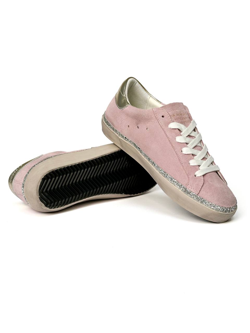 Golden Goose Superstar Pink Suede Silver