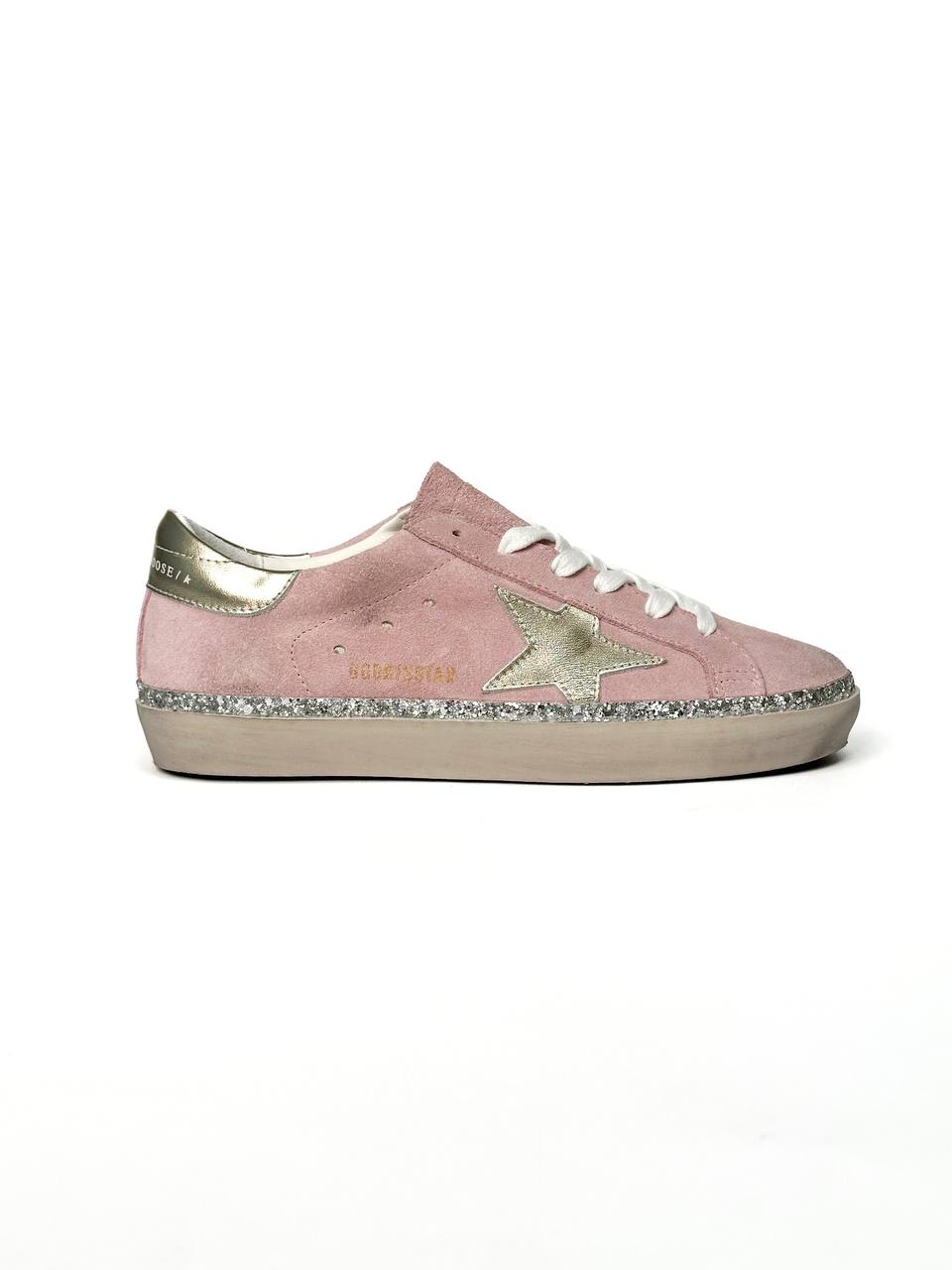 Golden Goose Superstar Pink Suede Silver