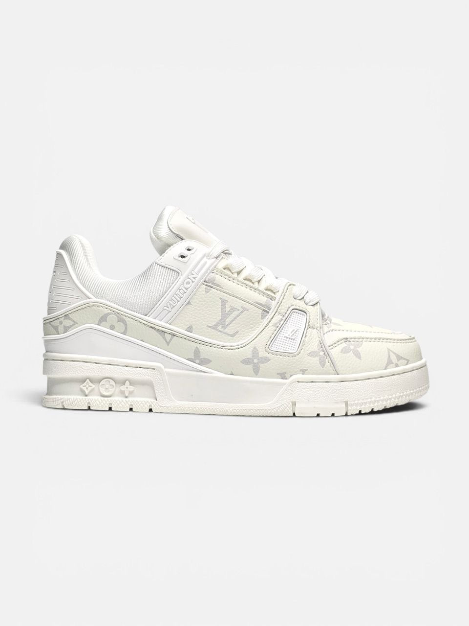 Louis Vuitton Trainer White Grey