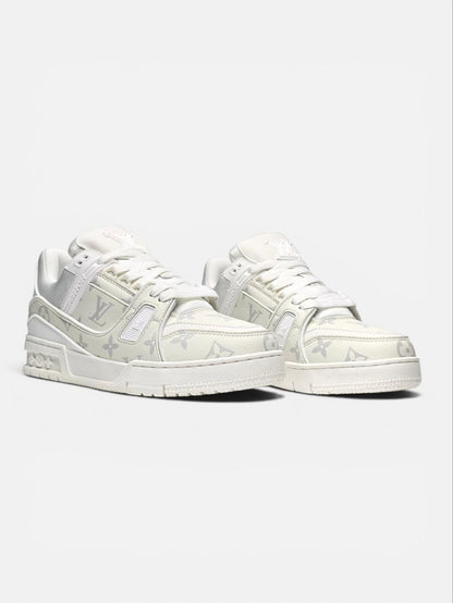 Louis Vuitton Trainer White Grey