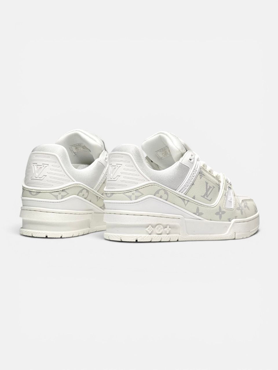 Louis Vuitton Trainer White Grey