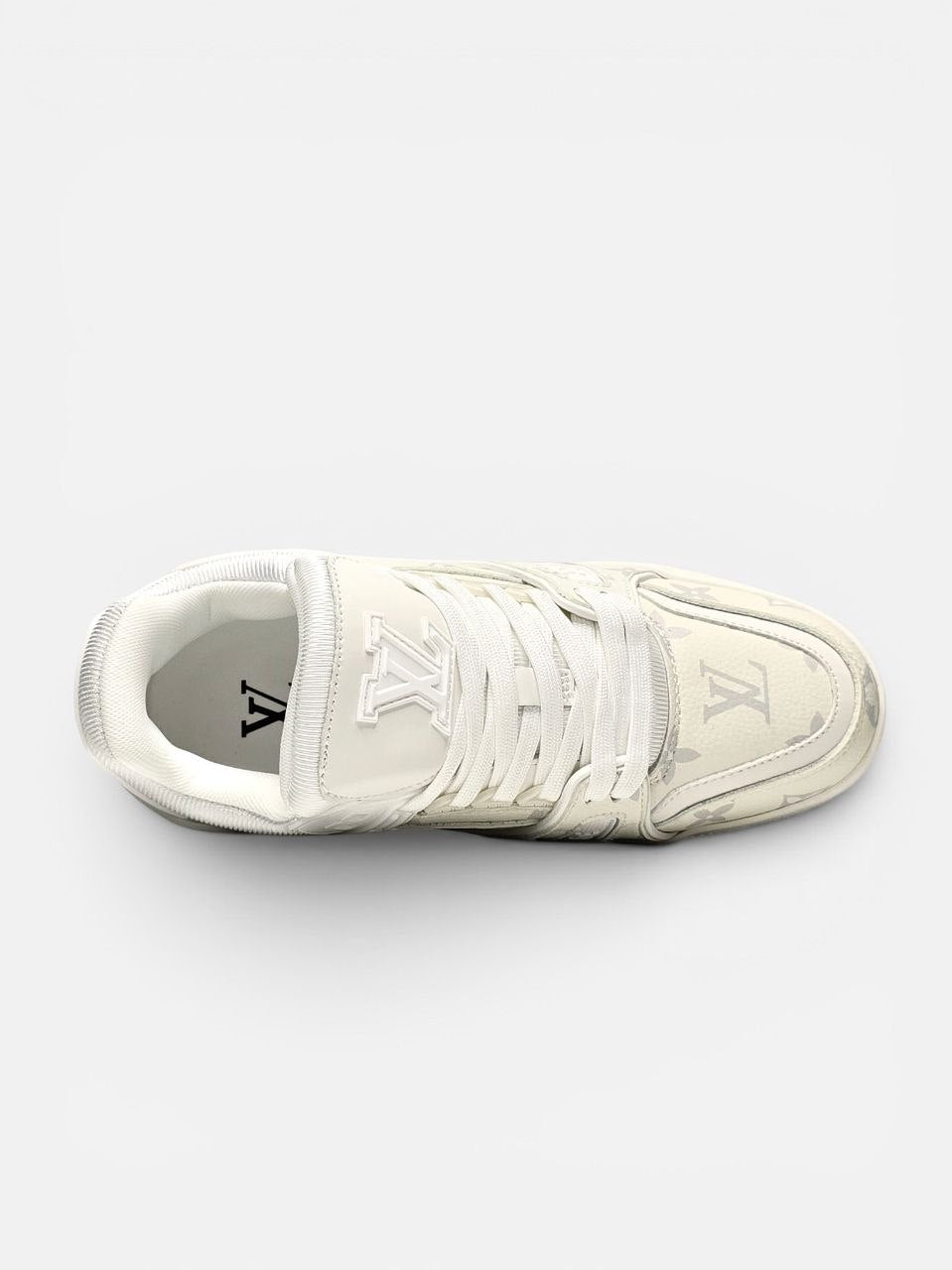 Louis Vuitton Trainer White Grey
