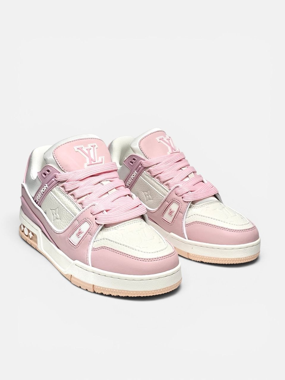 Louis Vuitton Trainer White Pink