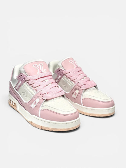 Louis Vuitton Trainer White Pink