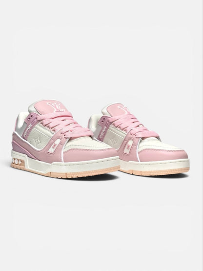 Louis Vuitton Trainer White Pink