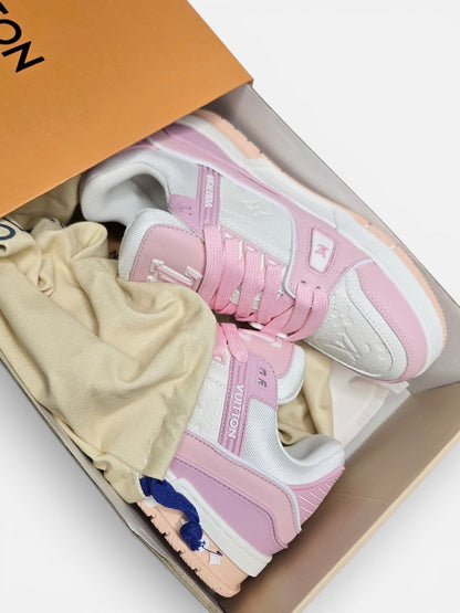 Louis Vuitton Trainer White Pink