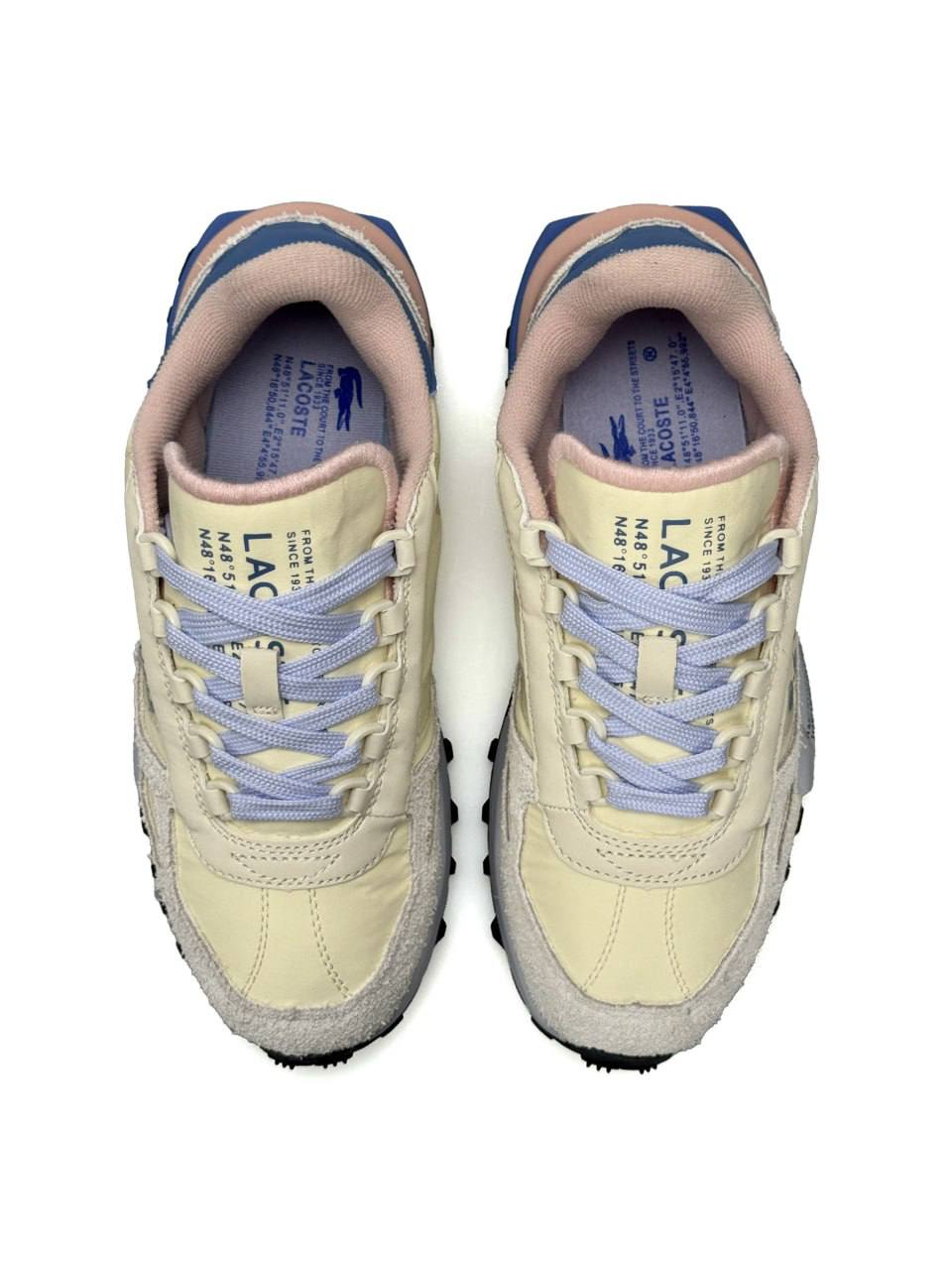 Lacoste Elite Active Beige Blue Pink