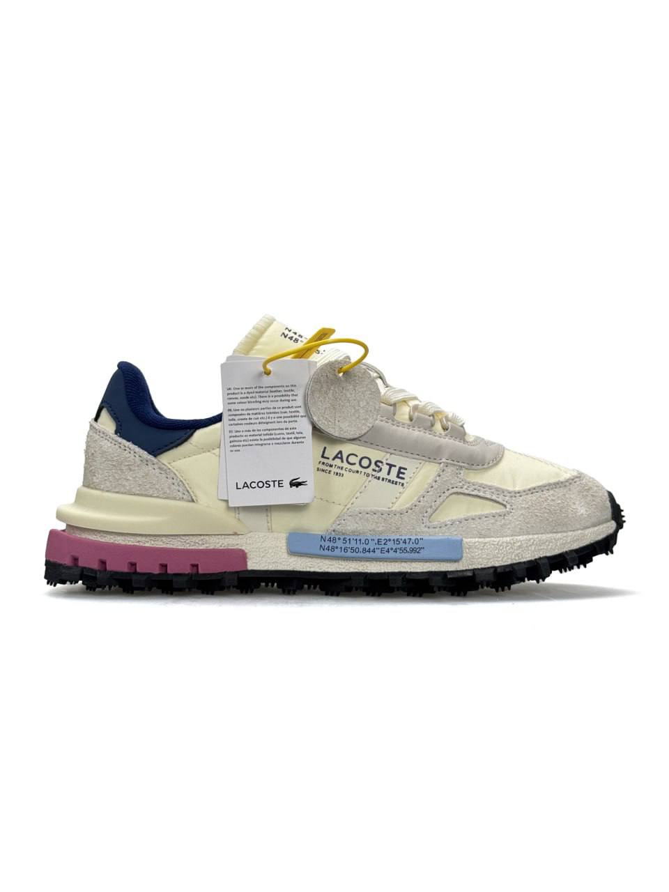 Lacoste Elite Active Beige Grey Pink