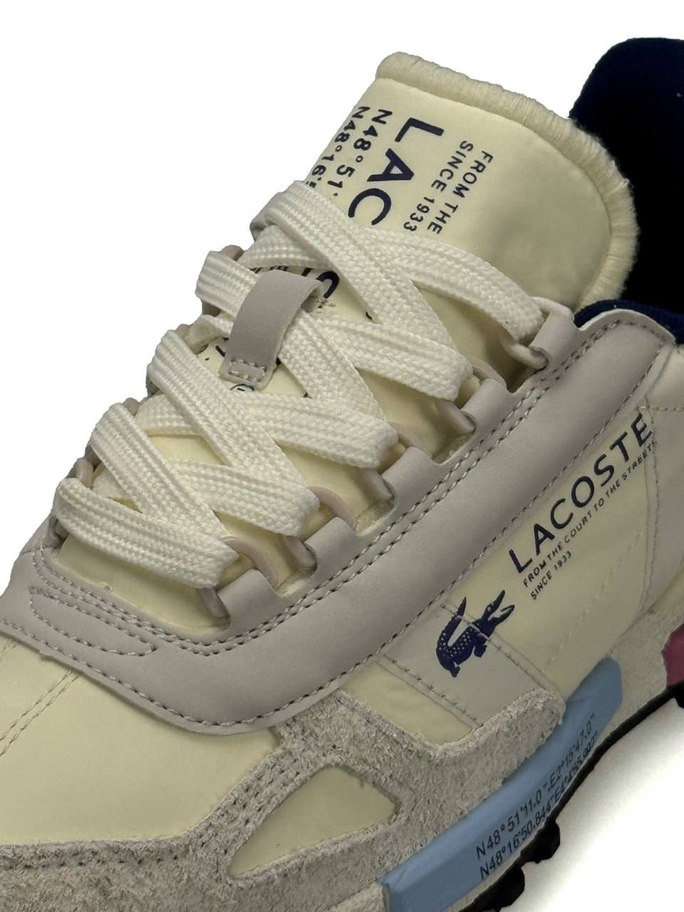 Lacoste Elite Active Beige Grey Pink