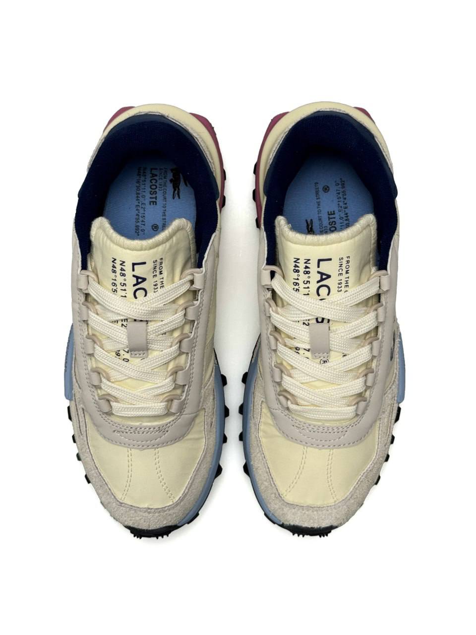 Lacoste Elite Active Beige Grey Pink