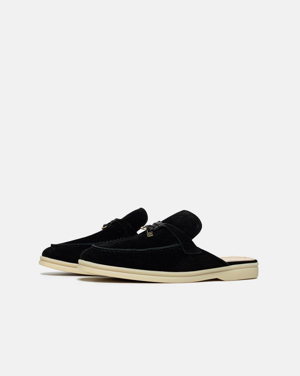 Loro Piana Summer Walk Mules Black