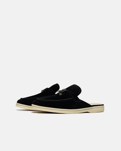 Loro Piana Summer Walk Mules Black
