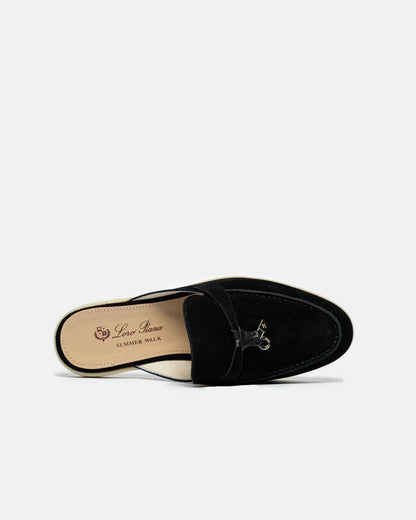 Loro Piana Summer Walk Mules Black