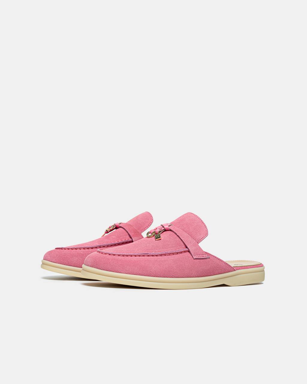 Loro Piana Summer Walk Mules Pink Sand