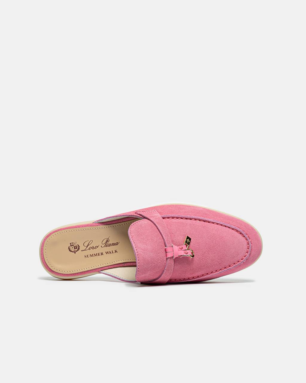 Loro Piana Summer Walk Mules Pink Sand