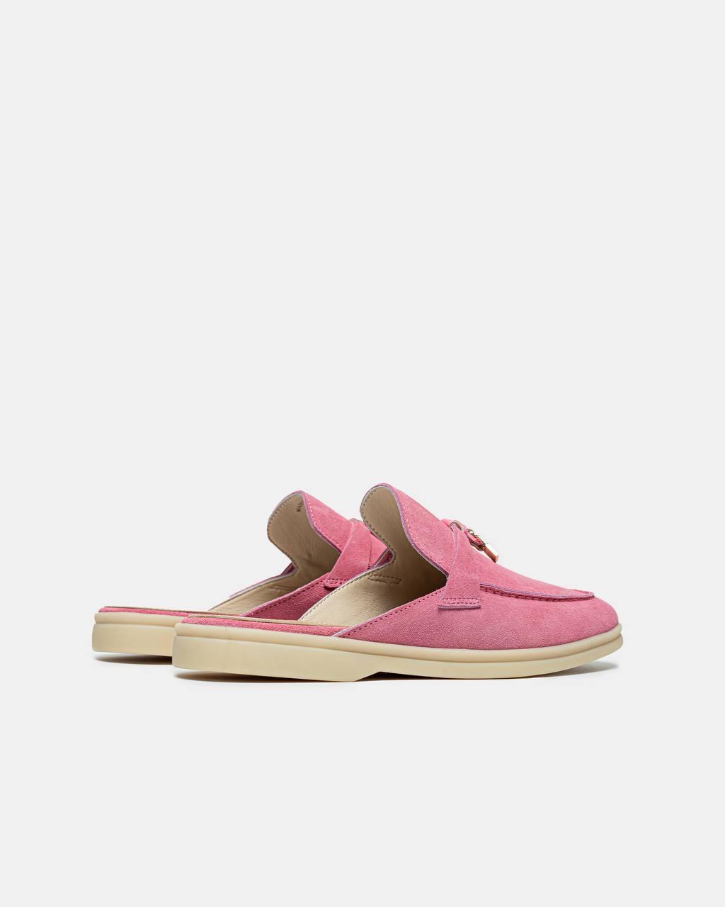Loro Piana Summer Walk Mules Pink Sand