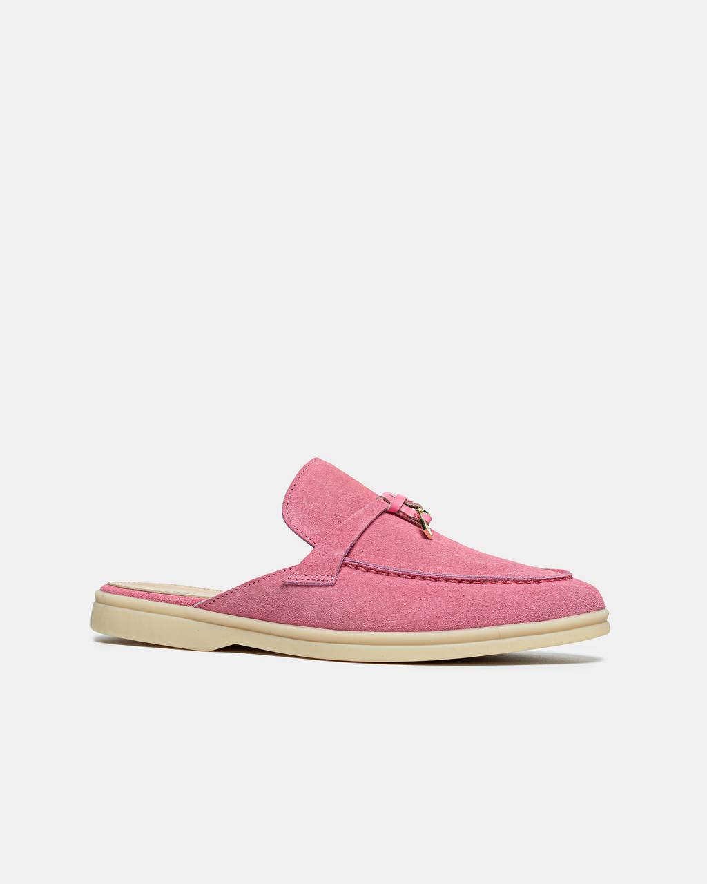 Loro Piana Summer Walk Mules Pink Sand