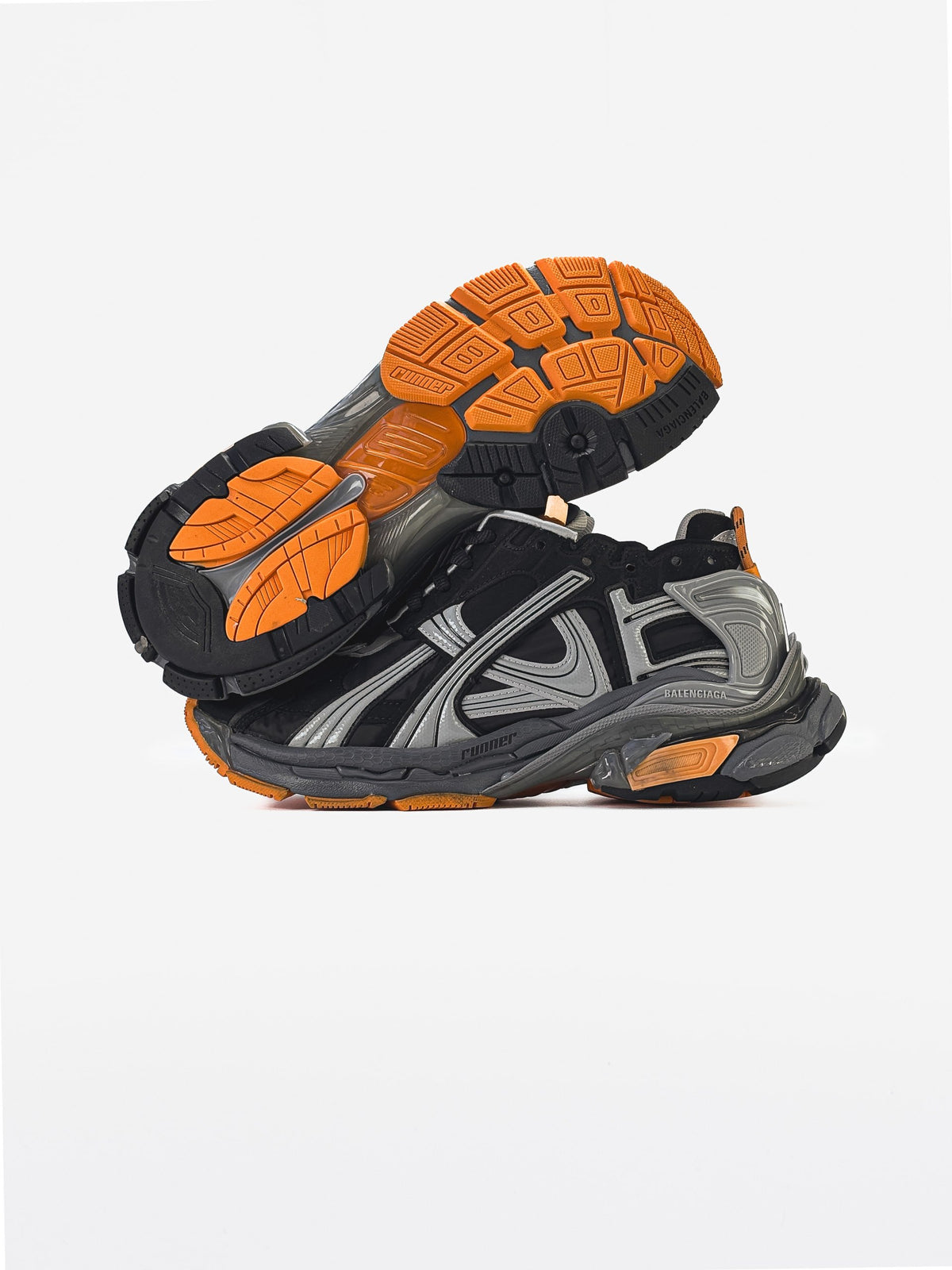 Balenciaga Runner Black Gray Neon Orange