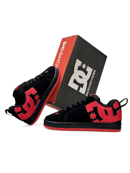 DC Shoes Court Graffik Red on Black