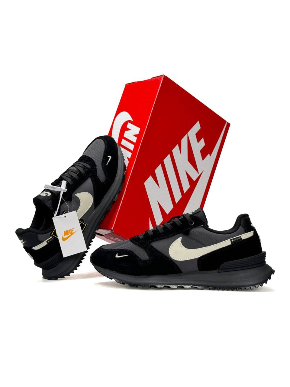 Nike Phoenix Waffle GTX Gore-Tex Black Grey Beige
