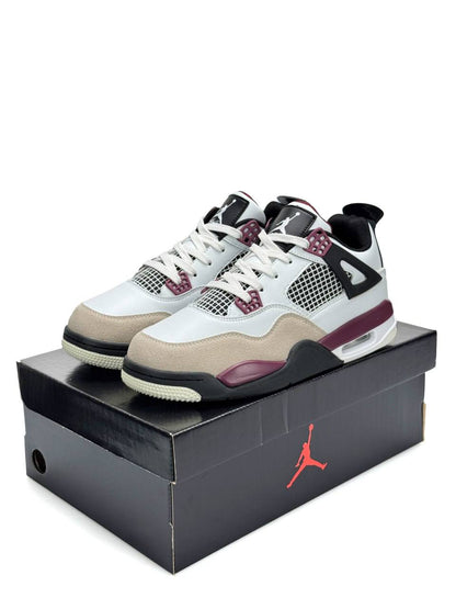 Nike Air Jordan 4 Retro PSG White Burgundy Black