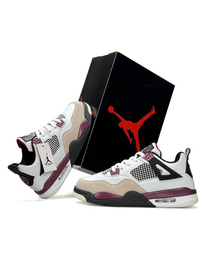 Nike Air Jordan 4 Retro PSG White Burgundy Black