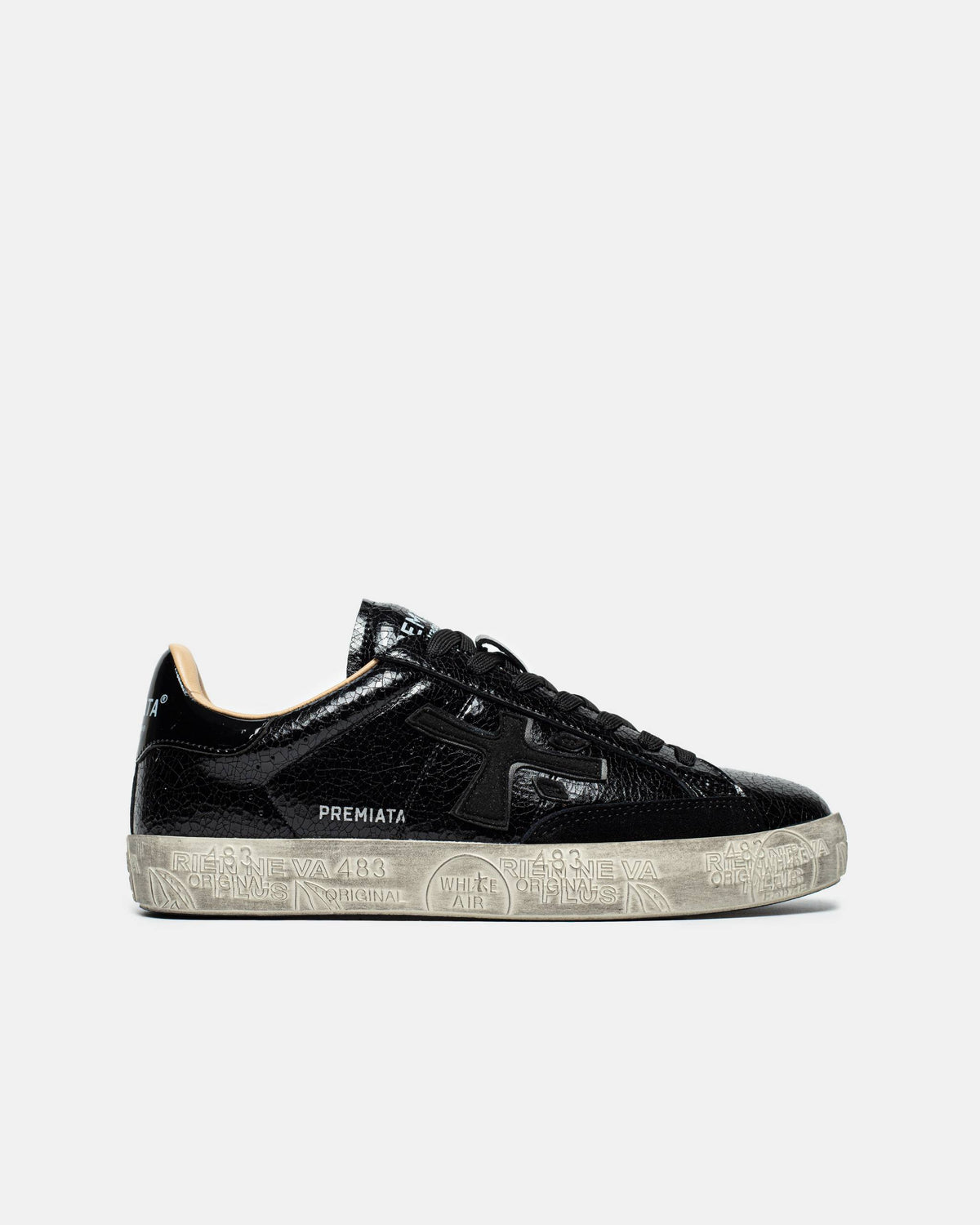 Premiata Stevend 6660 Crackle Leather Black