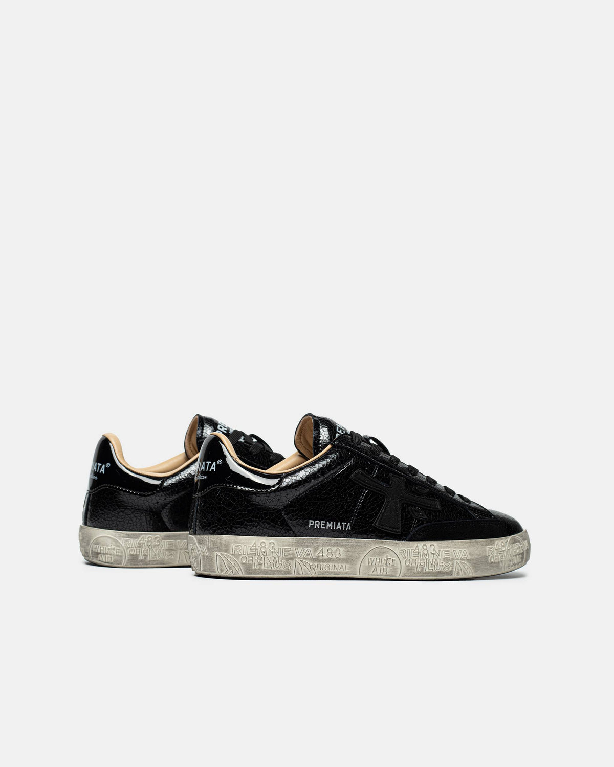 Premiata Stevend 6660 Crackle Leather Black