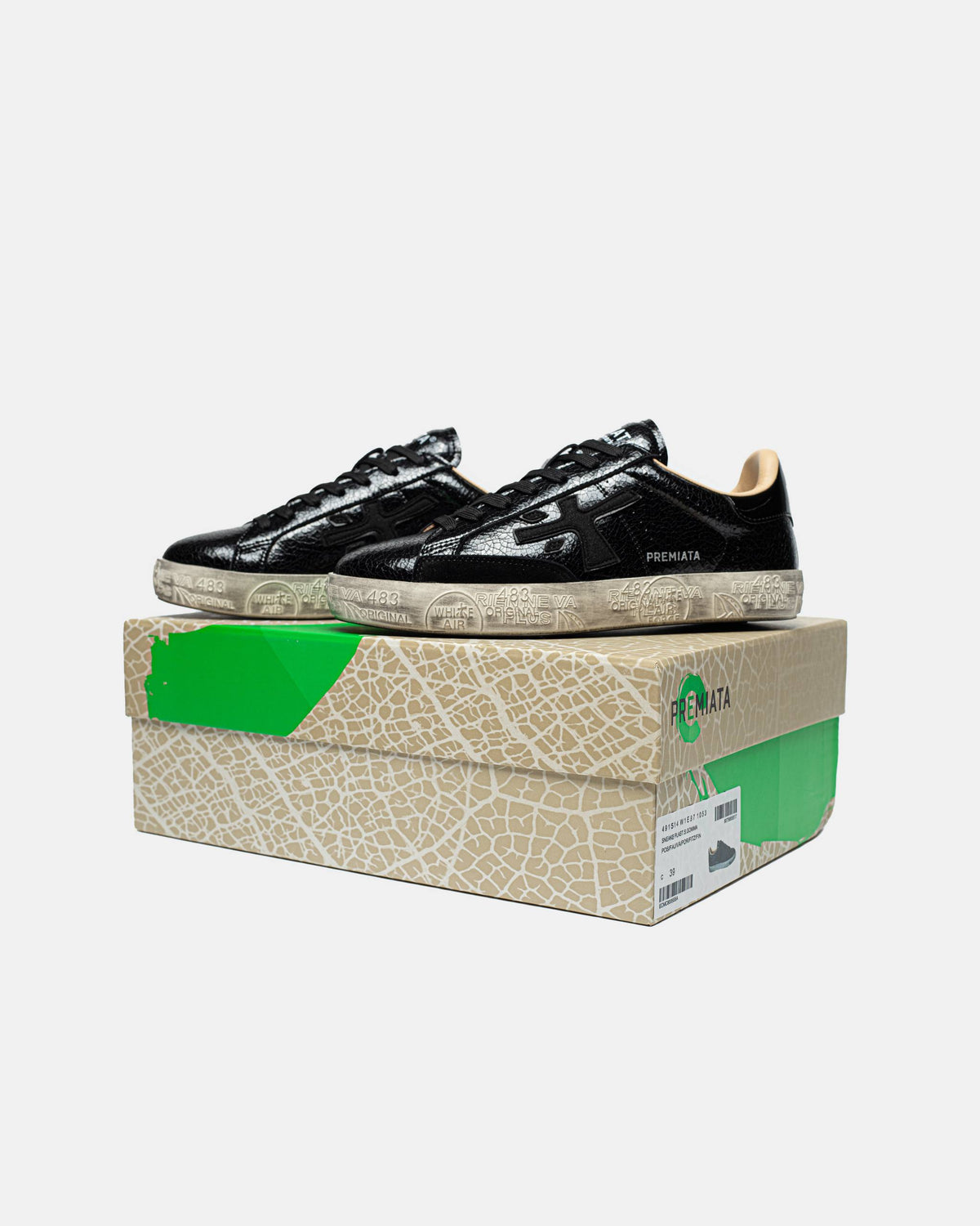 Premiata Stevend 6660 Crackle Leather Black