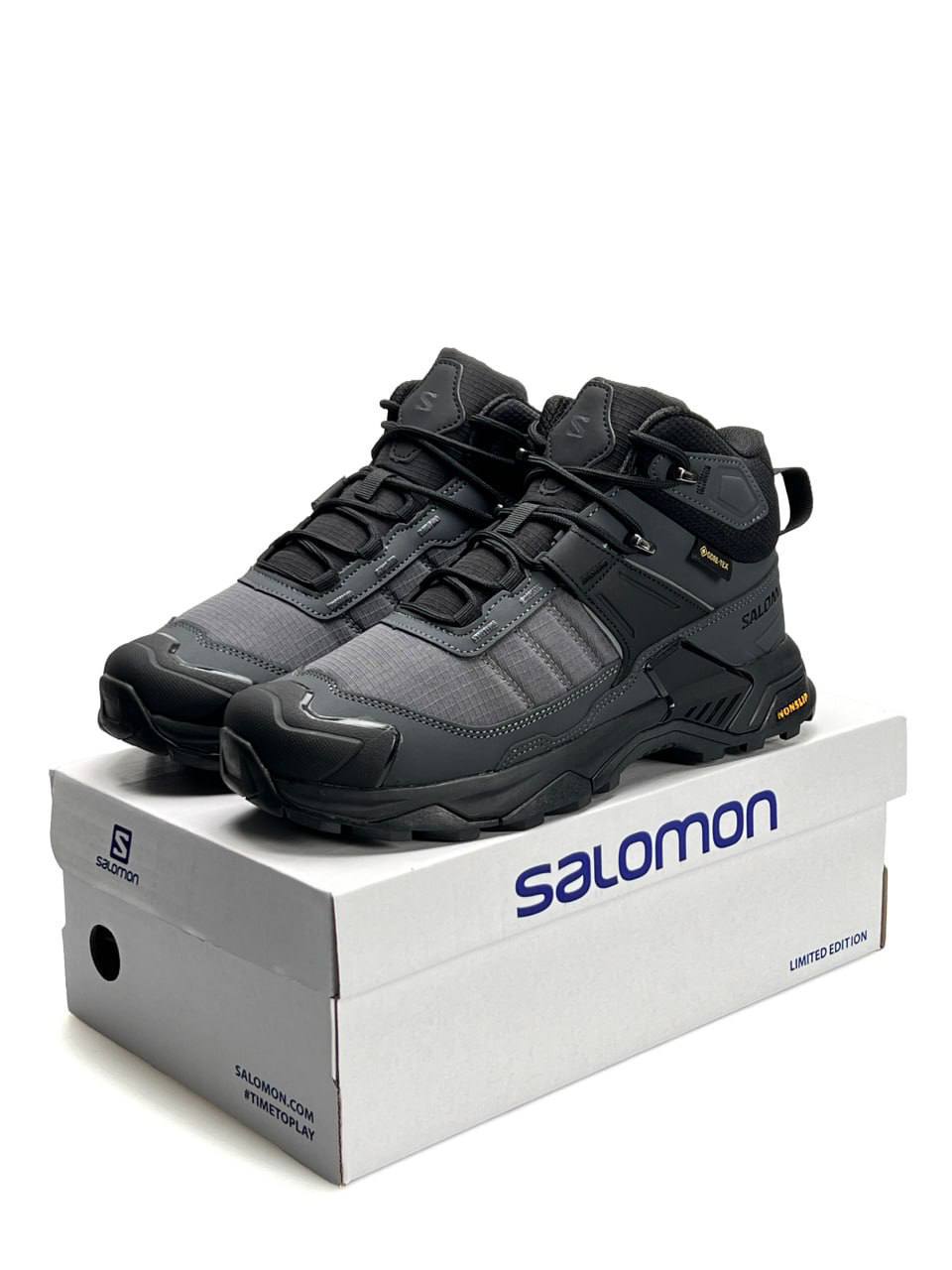 Salomon X Ultra 4 Mid Fur Grey Black