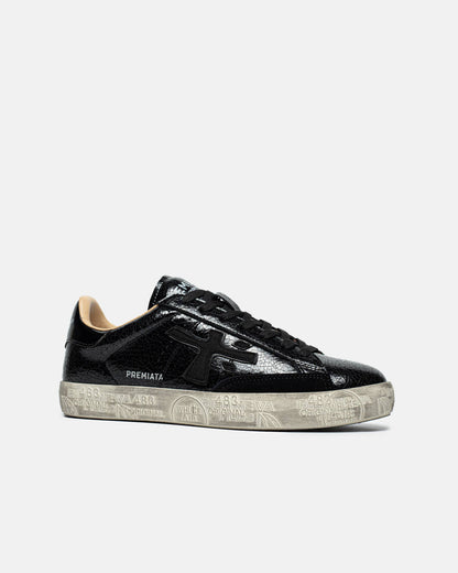Premiata Stevend 6660 Crackle Leather Black