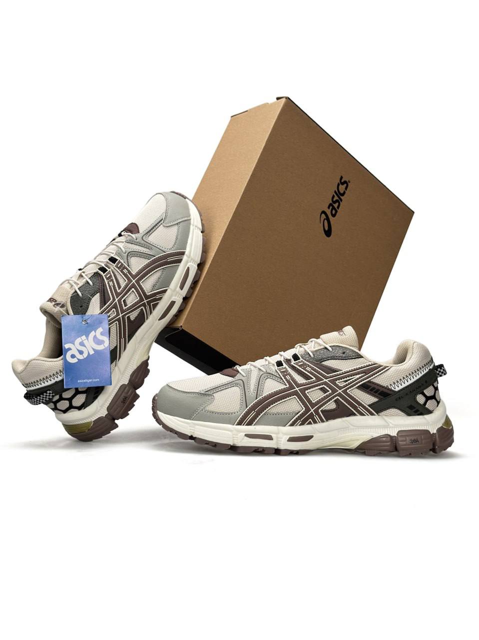 Asics Gel-Kahana 8 Big Size GTX Gore-Tex Beige Grey Brown