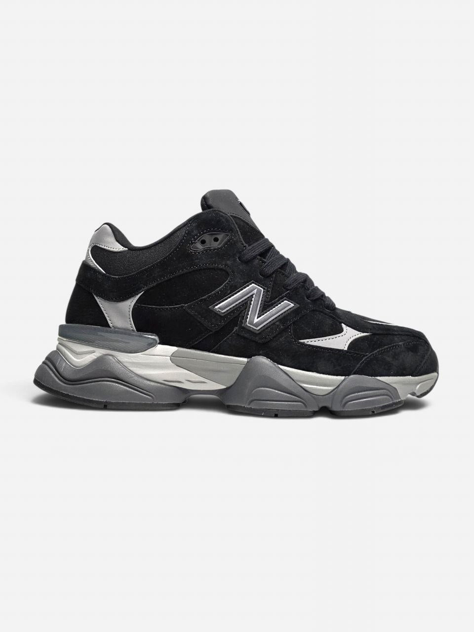 New Balance 9060 Black Grey Beige Fur
