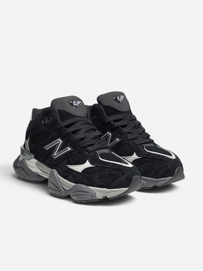 New Balance 9060 Black Grey Beige Fur