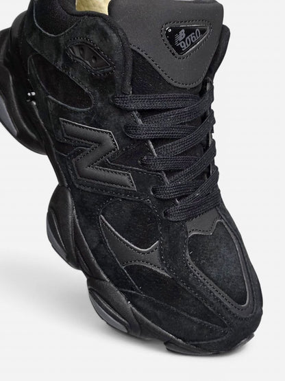 New Balance 9060 Black Beige Fur