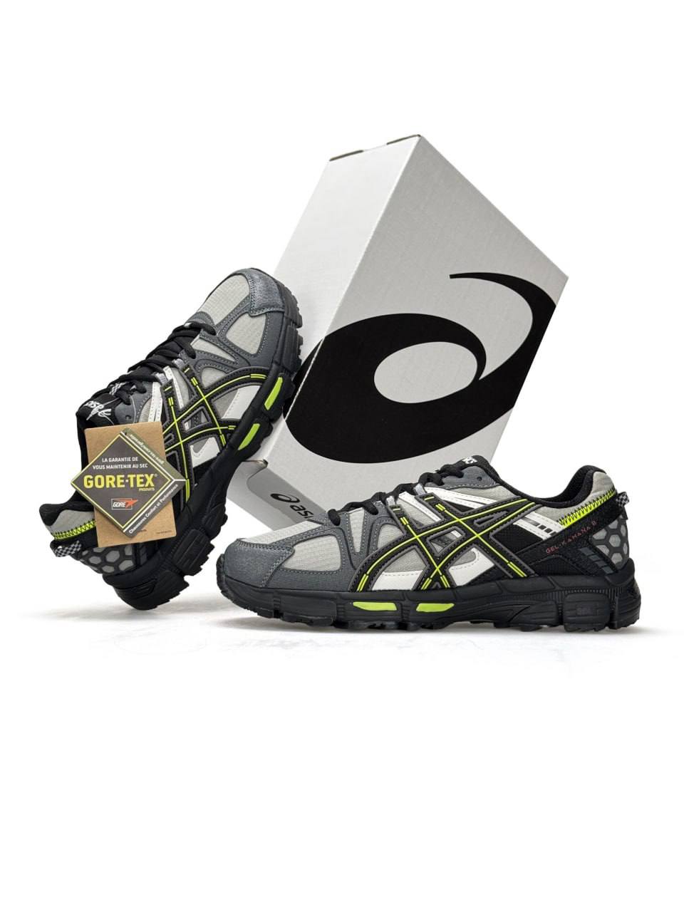 Asics Gel-Kahana 8 GTX Gore-Tex Grey Black Lime