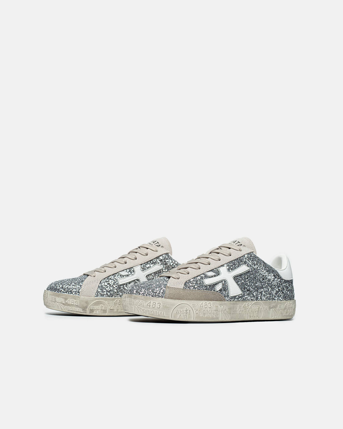 Premiata Stevend 6660 Glitter Silver White