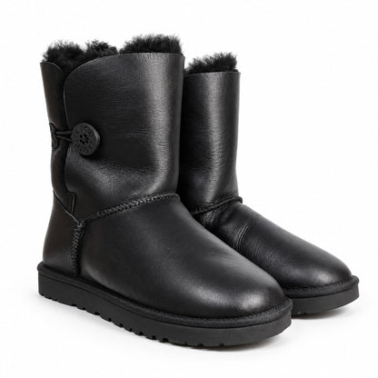 UGG Bailey Button Leather Black