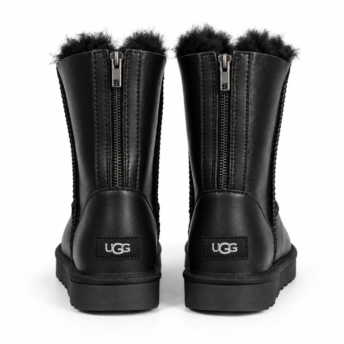 UGG Classic Zip Short Leather Black