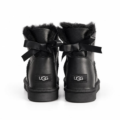 UGG Bailey Bow Mini Leather Black
